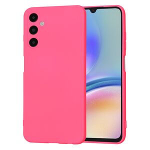Husa pentru  Samsung Galaxy A05s Liquid Silicone, subțire, captusita cu microfibra, anti amprentă, protectie cameră foto, fucsia