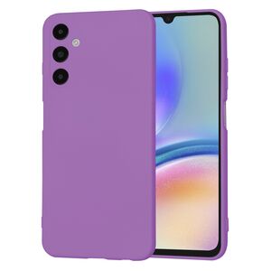 Husa pentru  Samsung Galaxy A05s Liquid Silicone, subțire, captusita cu microfibra, anti amprentă, protectie cameră foto, mov