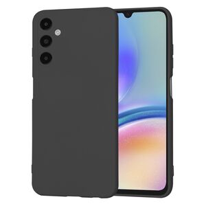 Husa pentru  Samsung Galaxy A05s Liquid Silicone, subțire, captusita cu microfibra, anti amprentă, protectie cameră foto, negru