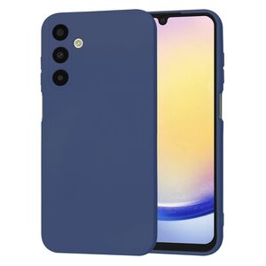 Husa pentru  Samsung Galaxy A25 Liquid Silicone, subțire, captusita cu microfibra, anti amprentă, protectie cameră foto, albastru