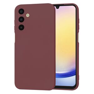 Husa pentru  Samsung Galaxy A25 Liquid Silicone, subțire, captusita cu microfibra, anti amprentă, protectie cameră foto, bordeaux