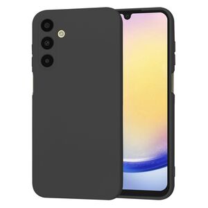 Husa pentru  Samsung Galaxy A25 Liquid Silicone, subțire, captusita cu microfibra, anti amprentă, protectie cameră foto, negru