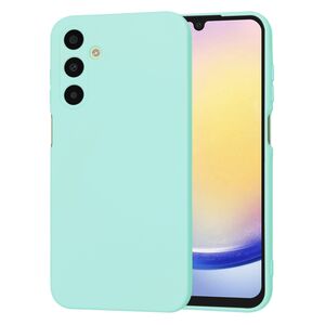 Husa pentru  Samsung Galaxy A25 Liquid Silicone, subțire, captusita cu microfibra, anti amprentă, protectie cameră foto, turcoaz