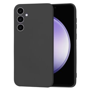Husa pentru  Samsung Galaxy S23 FE Liquid Silicone, subțire, captusita cu microfibra, anti amprentă, protectie cameră foto, negru