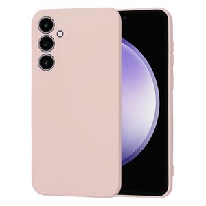 Husa pentru  Samsung Galaxy S23 FE Liquid Silicone, subțire, captusita cu microfibra, anti amprentă, protectie cameră foto, pink sand