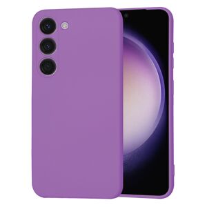 Husa pentru  Samsung Galaxy S23 Liquid Silicone, subțire, captusita cu microfibra, anti amprentă, protectie cameră foto, mov