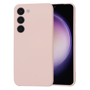 Husa pentru  Samsung Galaxy S23 Liquid Silicone, subțire, captusita cu microfibra, anti amprentă, protectie cameră foto, pink sand