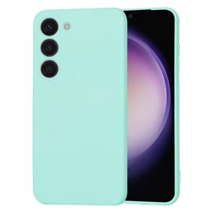 Husa pentru  Samsung Galaxy S23 Liquid Silicone, subțire, captusita cu microfibra, anti amprentă, protectie cameră foto, turcoaz
