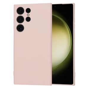 Husa pentru  Samsung Galaxy S23 Ultra 5G Liquid Silicone, subțire, captusita cu microfibra, anti amprentă, protectie cameră foto, pink sand