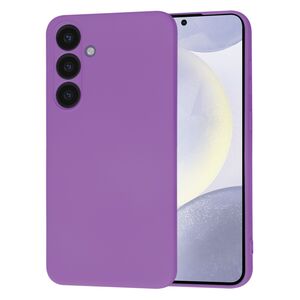 Husa pentru  Samsung Galaxy S24+ Plus Liquid Silicone, subțire, captusita cu microfibra, anti amprentă, protectie cameră foto, mov