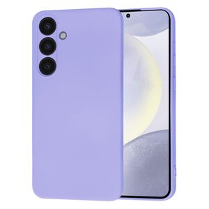 Husa pentru  Samsung Galaxy S24+ Plus Liquid Silicone, subțire, captusita cu microfibra, anti amprentă, protectie cameră foto, lavanda