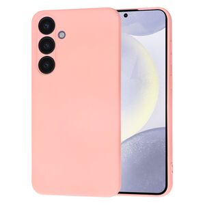 Husa pentru  Samsung Galaxy S24+ Plus Liquid Silicone, subțire, captusita cu microfibra, anti amprentă, protectie cameră foto, roz