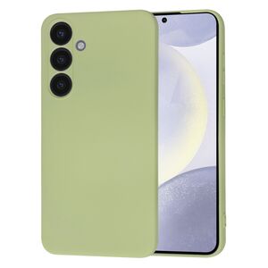 Husa pentru  Samsung Galaxy S24+ Plus Liquid Silicone, subțire, captusita cu microfibra, anti amprentă, protectie cameră foto, verde