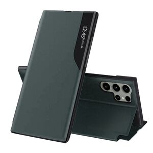 Husa pentru  Samsung Galaxy S24 Ultra tip carte, Smart View, verde