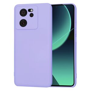 Husa pentru  Xiaomi 13T, 13T Pro Liquid Silicone, subțire, captusita cu microfibra, anti amprentă, protectie cameră foto, lavanda