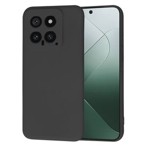 Husa pentru  Xiaomi 14 Liquid Silicone, subțire, captusita cu microfibra, anti amprentă, protectie cameră foto, negru