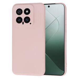 Husa pentru  Xiaomi 14 Liquid Silicone, subțire, captusita cu microfibra, anti amprentă, protectie cameră foto, pink sand