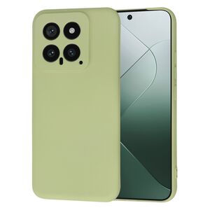 Husa pentru  Xiaomi 14 Liquid Silicone, subțire, captusita cu microfibra, anti amprentă, protectie cameră foto, verde