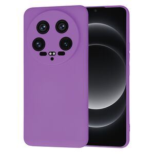 Husa pentru  Xiaomi 14 Ultra Liquid Silicone, subțire, captusita cu microfibra, anti amprentă, protectie cameră foto, mov