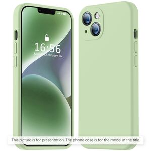 Husa pentru  Xiaomi 14 Ultra Liquid Silicone, subțire, captusita cu microfibra, anti amprentă, protectie cameră foto, verde deschis