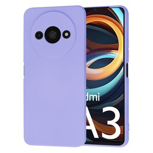 Husa pentru  Xiaomi Redmi A3 Liquid Silicone, subțire, captusita cu microfibra, anti amprentă, protectie cameră foto, lavanda