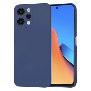 Husa pentru  Xiaomi Redmi 12 5G, Redmi 12 4G Liquid Silicone, subțire, captusita cu microfibra, anti amprentă, protectie cameră foto, albastru