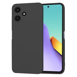 Husa pentru  Xiaomi Redmi 12 5G, Redmi 12 4G Liquid Silicone, subțire, captusita cu microfibra, anti amprentă, protectie cameră foto, negru