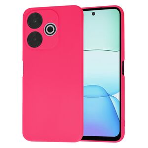 Husa pentru  Xiaomi Redmi 13 Liquid Silicone, subțire, captusita cu microfibra, anti amprentă, protectie cameră foto, fucsia