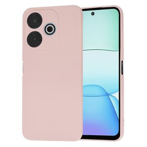 Husa pentru  Xiaomi Redmi 13 Liquid Silicone, subțire, captusita cu microfibra, anti amprentă, protectie cameră foto, roz inchis