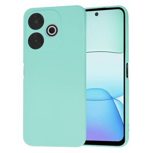 Husa pentru  Xiaomi Redmi 13 Liquid Silicone, subțire, captusita cu microfibra, anti amprentă, protectie cameră foto, turcoaz