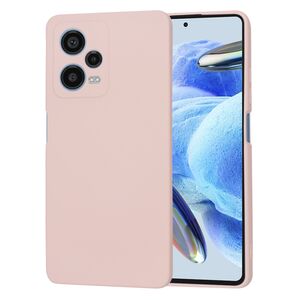 Husa pentru  Xiaomi Redmi Note 12 Pro, Poco X5 Pro Liquid Silicone, subțire, captusita cu microfibra, anti amprentă, protectie cameră foto, roz inchis