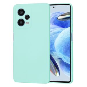 Husa pentru  Xiaomi Redmi Note 12 Pro, Poco X5 Pro Liquid Silicone, subțire, captusita cu microfibra, anti amprentă, protectie cameră foto, turcoaz