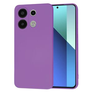 Husa pentru  Xiaomi Redmi Note 13 4G Liquid Silicone, subțire, captusita cu microfibra, anti amprentă, protectie cameră foto, mov