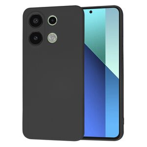 Husa pentru  Xiaomi Redmi Note 13 4G Liquid Silicone, subțire, captusita cu microfibra, anti amprentă, protectie cameră foto, negru
