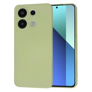 Husa pentru  Xiaomi Redmi Note 13 4G Liquid Silicone, subțire, captusita cu microfibra, anti amprentă, protectie cameră foto, verde