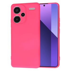 Husa pentru  Xiaomi Redmi Note 13 Pro+ Plus 5G Liquid Silicone, subțire, captusita cu microfibra, anti amprentă, protectie cameră foto, fucsia