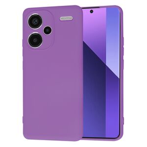 Husa pentru  Xiaomi Redmi Note 13 Pro+ Plus 5G Liquid Silicone, subțire, captusita cu microfibra, anti amprentă, protectie cameră foto, mov