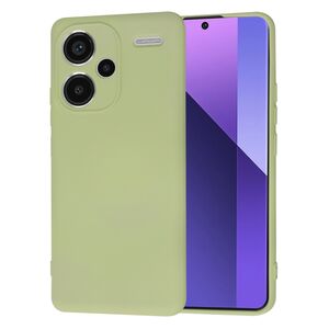 Husa pentru  Xiaomi Redmi Note 13 Pro+ Plus 5G Liquid Silicone, subțire, captusita cu microfibra, anti amprentă, protectie cameră foto, verde