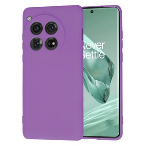 Husa pentru  OnePlus 12 Liquid Silicone, subțire, captusita cu microfibra, anti amprentă, protectie cameră foto, mov