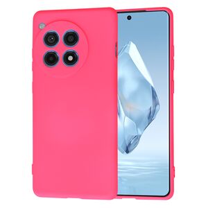 Husa pentru  OnePlus 12R Liquid Silicone, subțire, captusita cu microfibra, anti amprentă, protectie cameră foto, fucsia