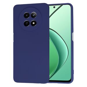 Husa pentru  Realme 12, 12X Liquid Silicone, subțire, captusita cu microfibra, anti amprentă, protectie cameră foto, albastru