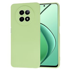 Husa pentru  Realme 12, 12X Liquid Silicone, subțire, captusita cu microfibra, anti amprentă, protectie cameră foto, verde