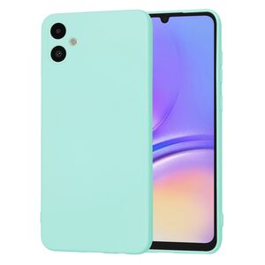 Husa pentru  Samsung Galaxy A05 Liquid Silicone, subțire, captusita cu microfibra, anti amprentă, protectie cameră foto, turcoaz
