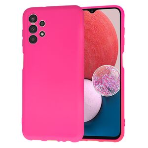 Husa pentru  Samsung Galaxy A13 4G Liquid Silicone, subțire, captusita cu microfibra, anti amprentă, protectie cameră foto, fucsia