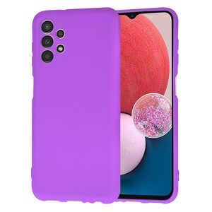 Husa pentru  Samsung Galaxy A13 4G Liquid Silicone, subțire, captusita cu microfibra, anti amprentă, protectie cameră foto, mov