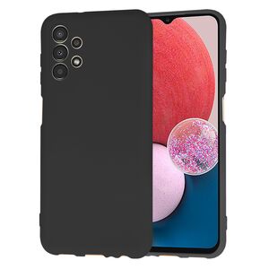 Husa pentru  Samsung Galaxy A13 4G Liquid Silicone, subțire, captusita cu microfibra, anti amprentă, protectie cameră foto, negru