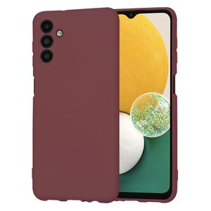 Husa pentru  Samsung Galaxy A13 5G Liquid Silicone, subțire, captusita cu microfibra, anti amprentă, protectie cameră foto, bordeaux