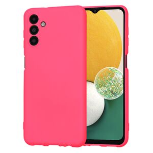 Husa pentru  Samsung Galaxy A13 5G Liquid Silicone, subțire, captusita cu microfibra, anti amprentă, protectie cameră foto, fucsia