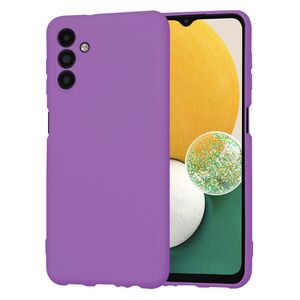 Husa pentru  Samsung Galaxy A13 5G Liquid Silicone, subțire, captusita cu microfibra, anti amprentă, protectie cameră foto, mov