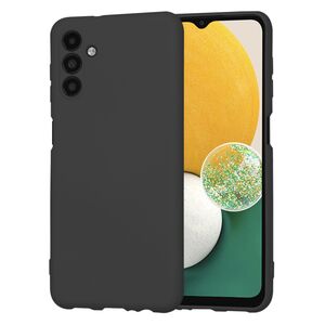 Husa pentru  Samsung Galaxy A13 5G Liquid Silicone, subțire, captusita cu microfibra, anti amprentă, protectie cameră foto, negru